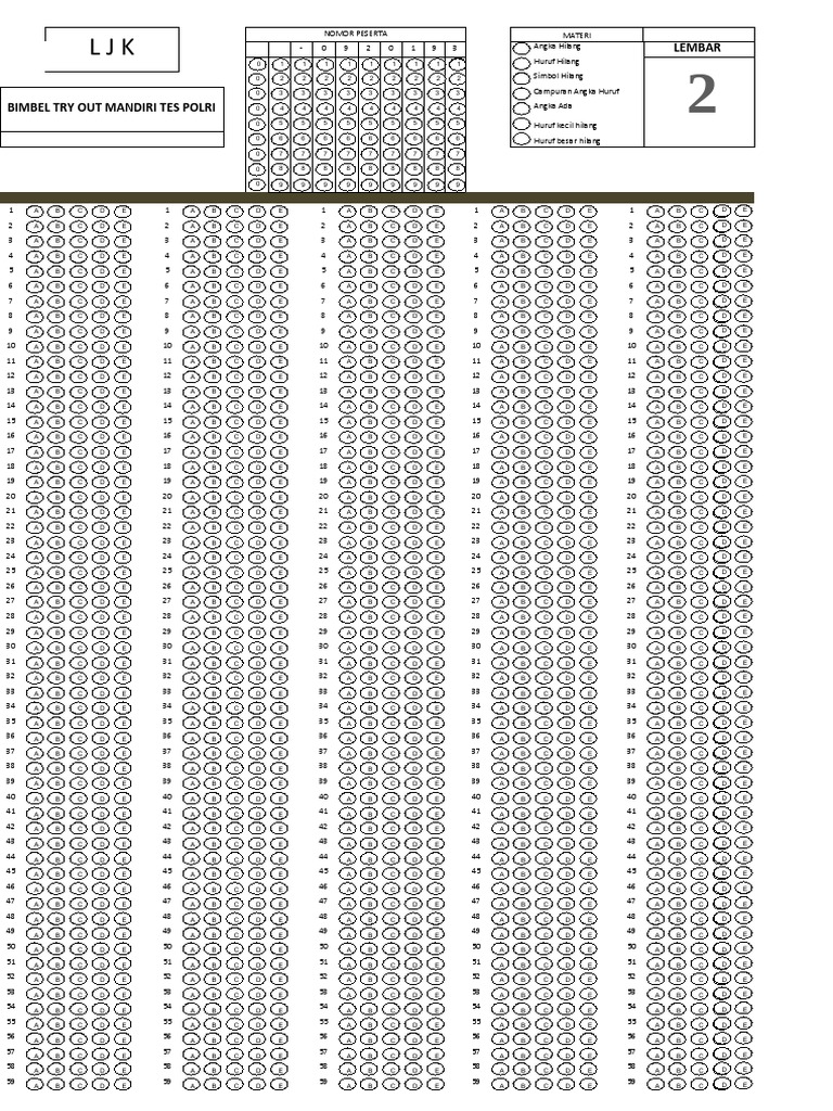 LJK Kecermatan 2018 Terpilih | PDF