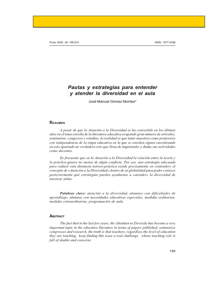 Estrategias para Atender la Diversidad Escolar | PDF | Plan de estudios ...