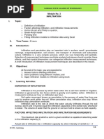 Learning Module: Surigao State College of Technology Module No. 3 Infiltration I. Topic