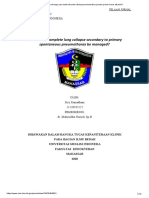 Bagaimana Kolaps Paru Total Sekunder Akibat Pneumotoraks Spontan Primer Harus Dikelola