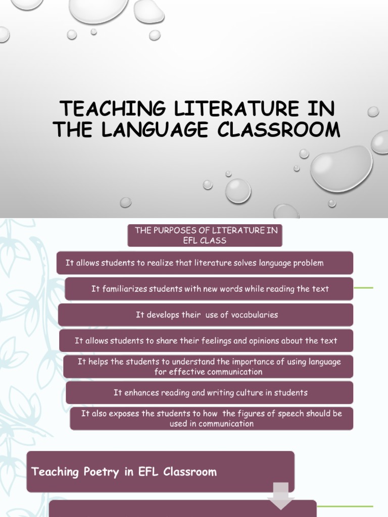 Teaching Literature in The Language Classroom PDF