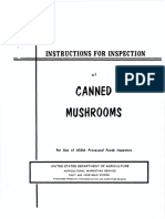 Canned Mushrooms Inspection Instructions