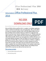 Microsoft Office Professional Plus 2016: No Disk Download Only