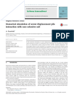 Numerical Simulation of Screw Displacement Pile Interaction With Non-Cohesive Soil