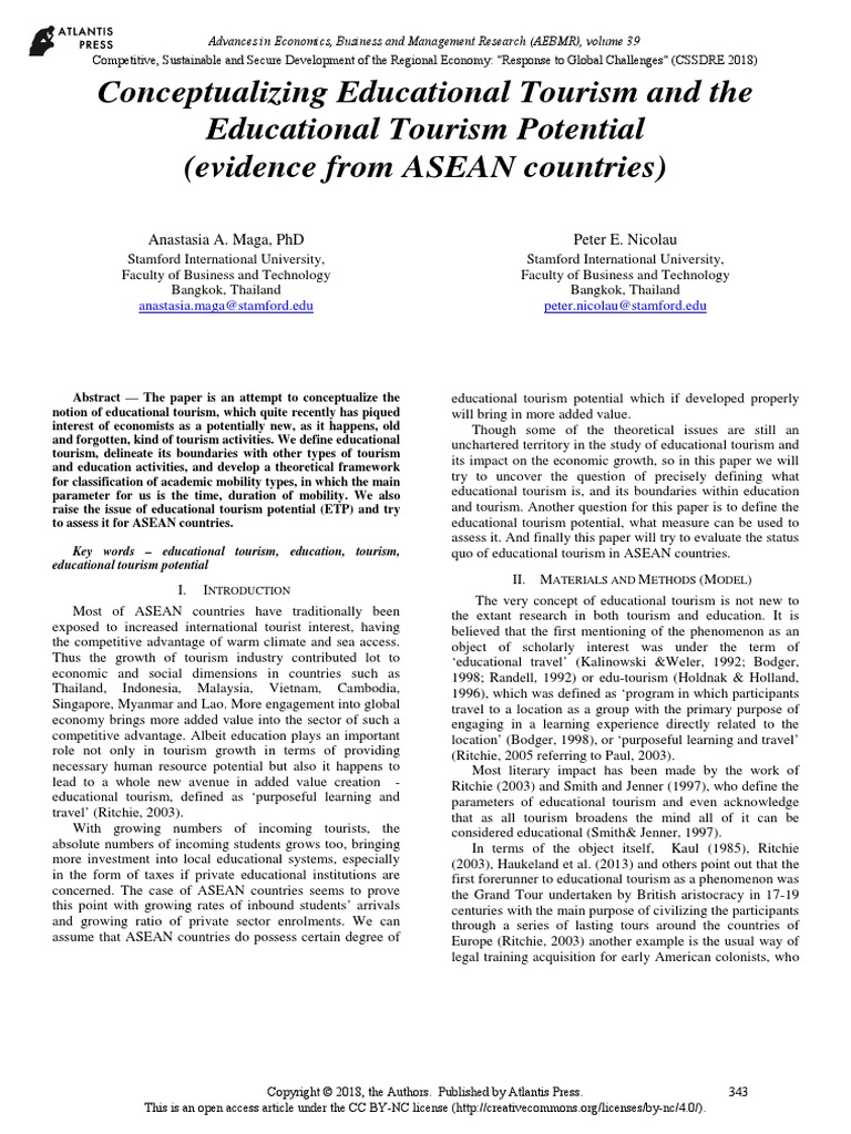 Conceptualizing Educational Tourism and The Educat | PDF | Tourism ...