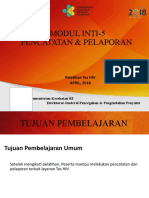 Modul Inti-5 Pencatatan & Pelaporan: Pelatihan Tes HIV APRIL, 2018