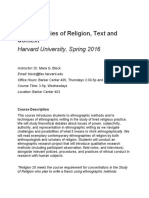 Anthro - Ethnographies of Religion, Text and Context (Prof Mara Block 1.2016)