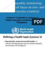 Monitoring health inequality in the Philippines