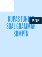 Kupas Tuntas Soal Grammar SBMPTN