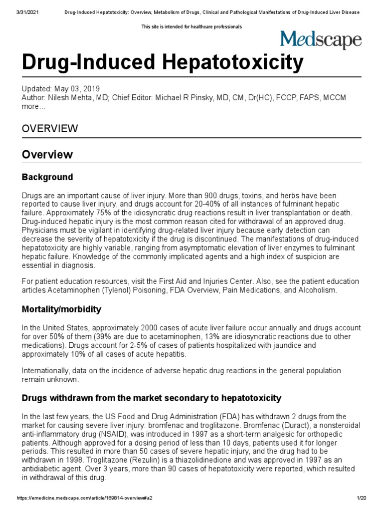 Drug-Induced Liver Injury Guide | PDF | Drug Metabolism | Hepatitis
