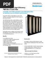 Microfiberglass High Efficiency TMP M14 V-Cell Filter