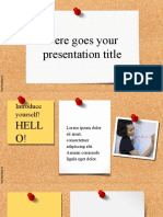Introducing Yourself and Presentation Topics