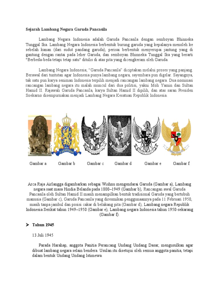 Sejarah Lambang Negara Garuda Pancasila | PDF | Sejarah