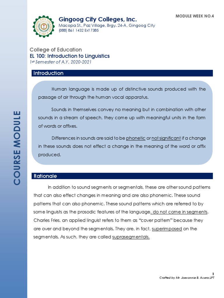 Understanding Suprasegmentals in Linguistics | PDF | Stress ...