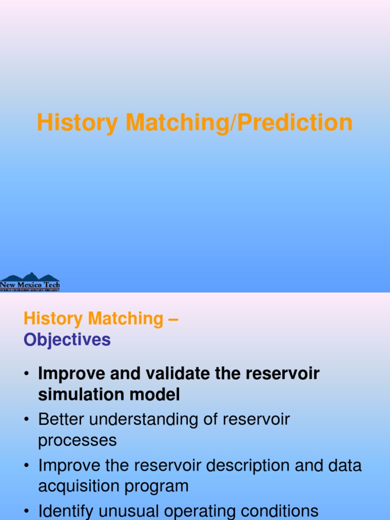 History Matching/Prediction PDF Petroleum Reservoir Aquifer