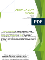 Crimes Against Women: Paper - Crime Akhila Muraleedharan K Asst. Professor, Sngcas Mezhuveli, Pta