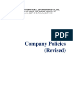 Company Policies (Revised) : Philippines International Life Insurance Co., Inc