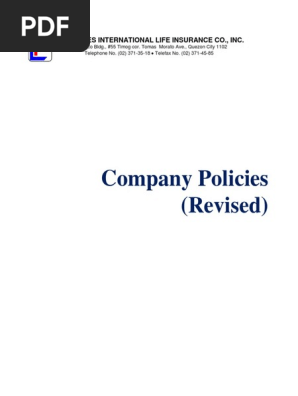 COMPANY POLICY SAMPLE