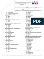 Poblacion Comprehensive National High School 2 Quarter Examination Mapeh 8