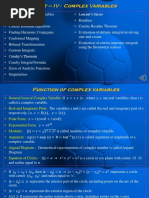 Complex Variables - 1 - Differentiation
