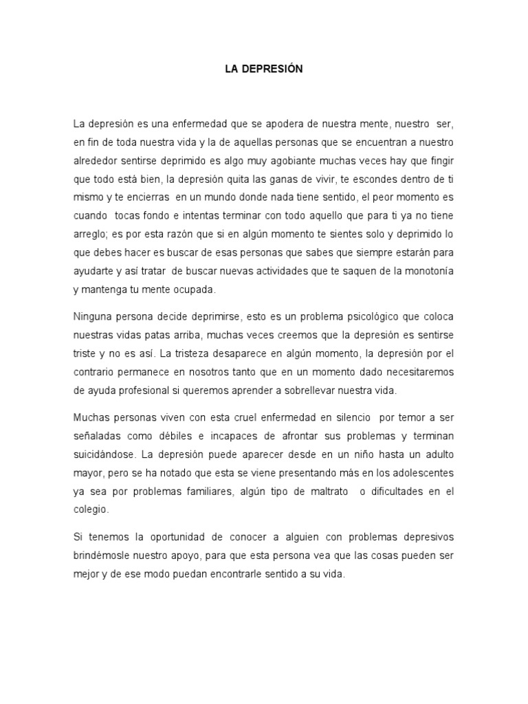 Comprendiendo la Depresión y su Impacto | PDF