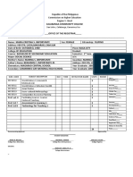 Calabanga Community College student transcript