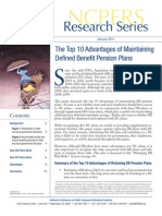NCPERS Research Series: The Top 10 Advantages of Maintaining Defined Benefit Plans