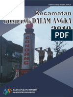 Kecamatan Gondang Dalam Angka 2019