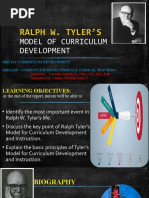 Ralph Tyler's Curriculum Development Model | PDF | Curriculum | Learning