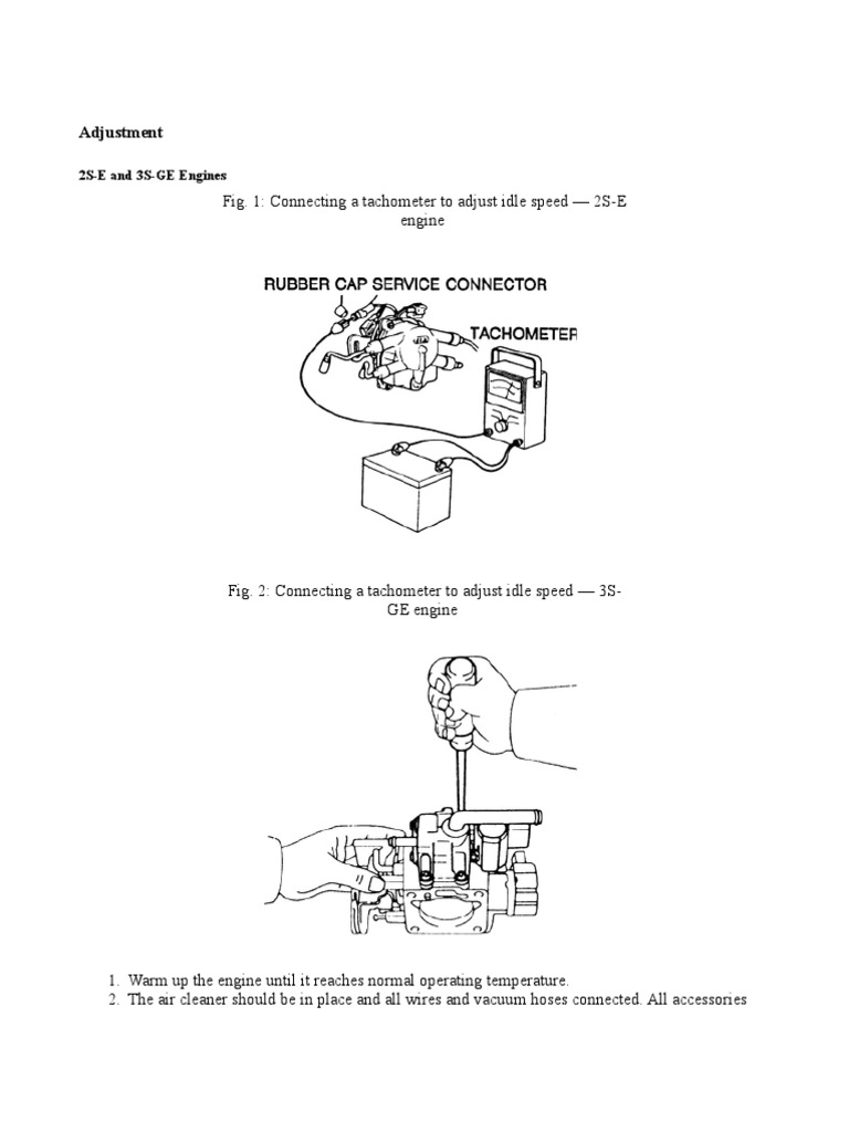 VSV Idle Speed Adjustment Guide | PDF | Throttle | Electrical Connector