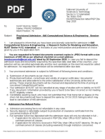 NUST MS Admission Guide 2025 | PDF