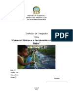 Introdução Potencial Hidrico e a problematica da água em áfrica