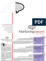 Dana VanDen Heuvel / MarketingSavant Speaking Info Kit