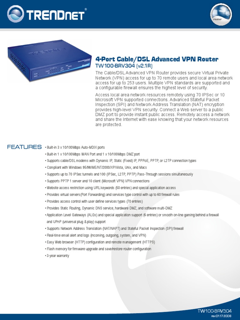 Advanced VPN Router PDF Virtual Private Network Router