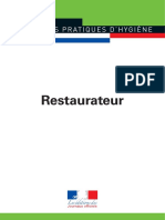 Restaurateur: Guides de Bonnes Pratiques D'Hygiène