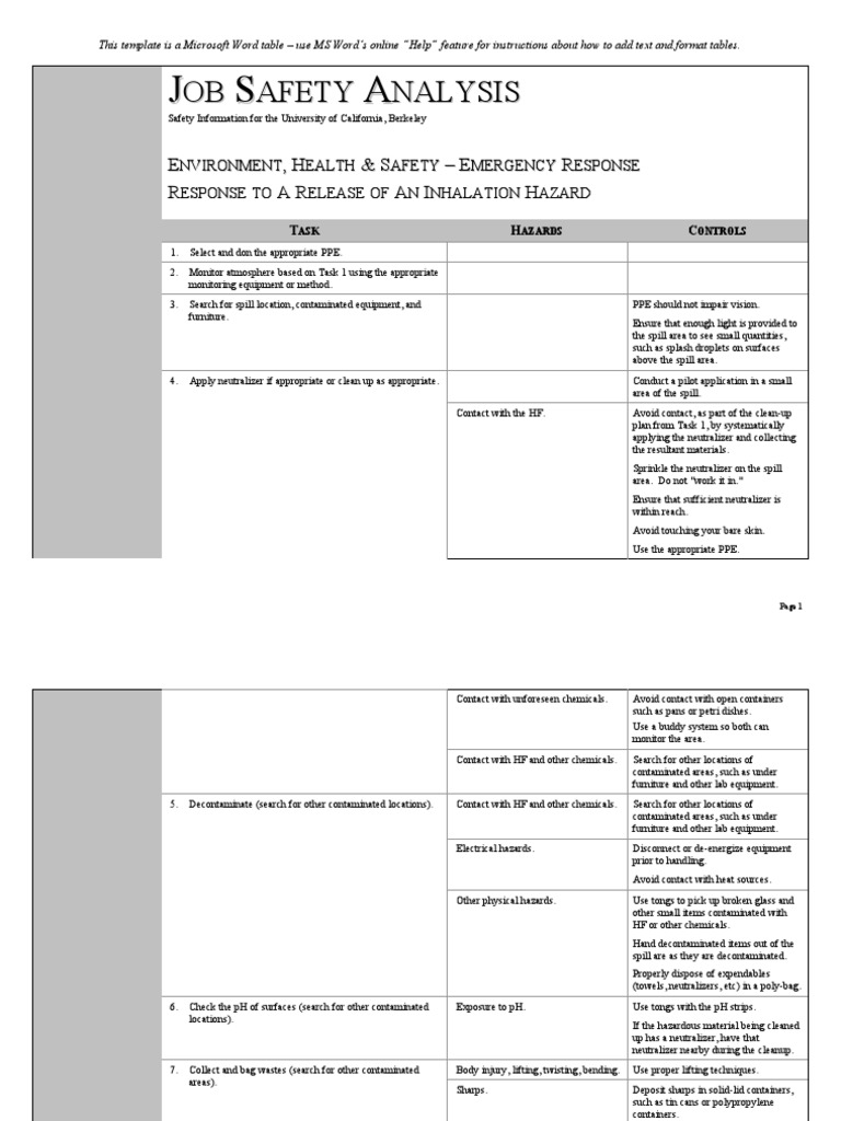 Response To A Release of An Inhalation Hazard | PDF | Personal ...