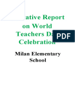 Narrative Report On Teachers Day