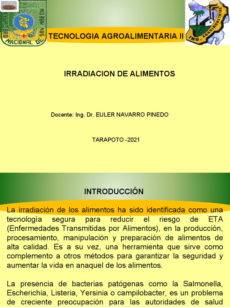 Irradiación de Alimentos con Rayos Gamma | PDF | Rayo gamma | Radiación ...