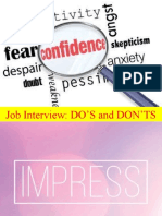Job Interview: DO'S and DON'TS
