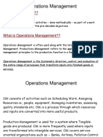 Operations Management What is Operations