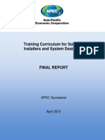 APEC Solar Rooftop-Final Report-Training Curriculum-Material For Publication-April 2015