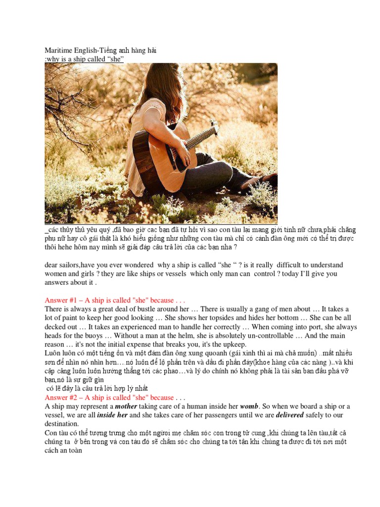 Why Is A Ship Called She PDF