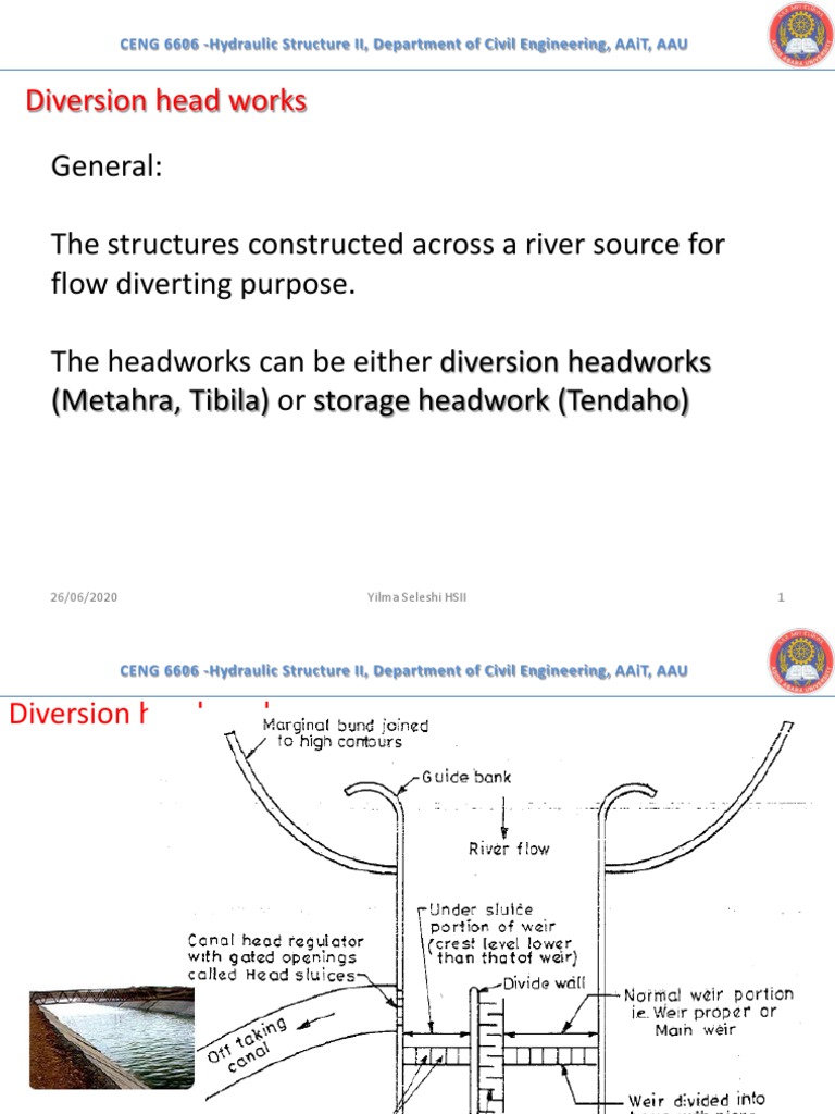 Design and Function of Diversion Headworks | PDF | Discharge (Hydrology ...
