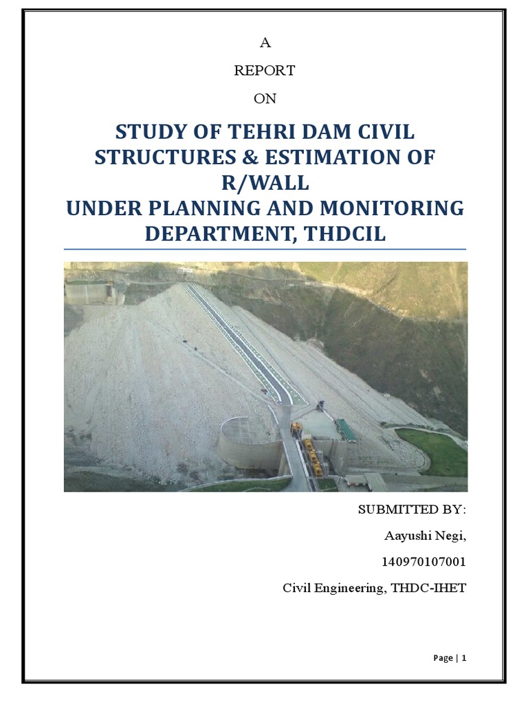 Analysis of Structural Estimation for the Tehri Dam Project | PDF ...