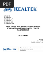 Single-Chip Multi-Function 10/100Mbps Ethernet Controller With Power Management