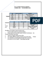 Tahap 1: Jadual Home Based Learning 9 NOVEMBER 2020 - 18 DISEMBER 2020