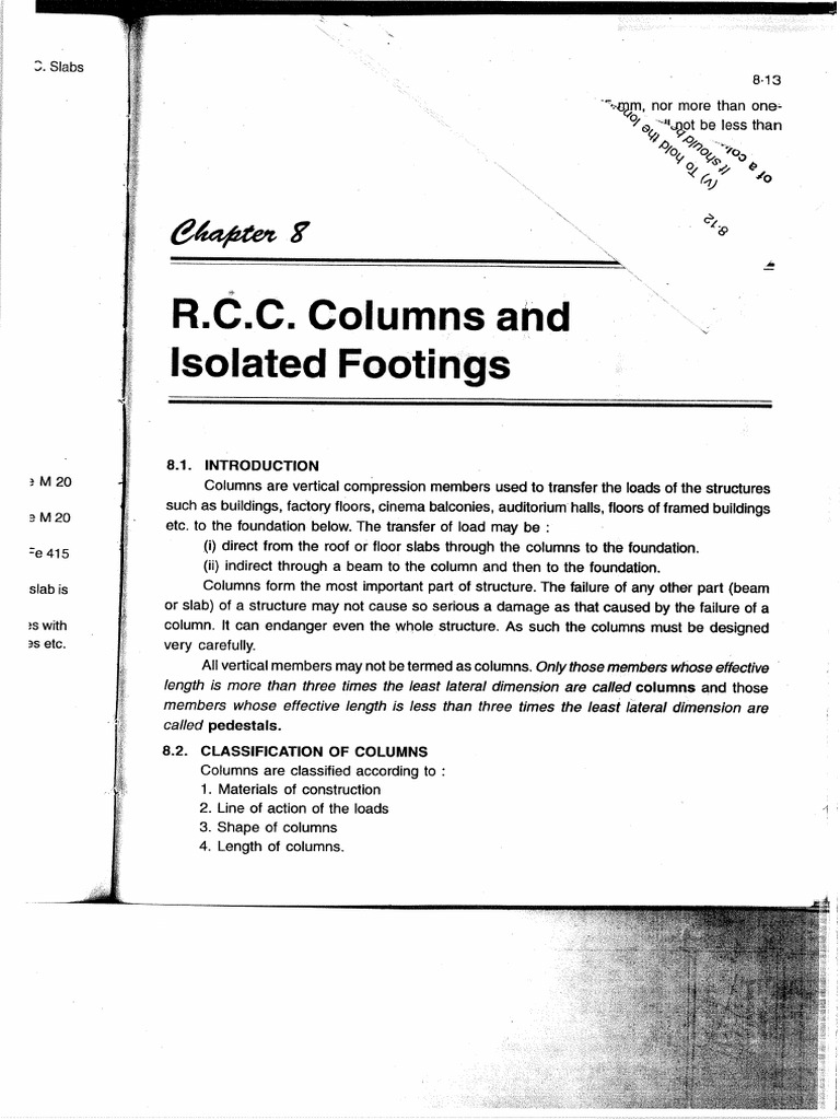 Column Design and Footing Design | PDF