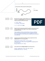 Distance and Displacement Speed and Velocity Answer Scheme