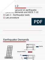 CE470 Lab 2: Basic Background On Earthquake (Seismic) Demands and ASCE 7-10 Lab 2 - Earthquake Loads Lab Procedure