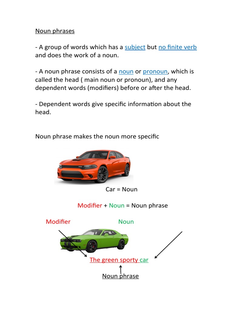 Noun Phrase Worksheet and Exercises | PDF | Noun | Phrase